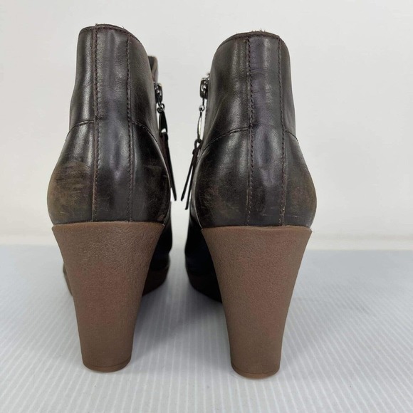 UGG Australia Women's Meredith Brown Wedge double Zip Bootie US 10 Ankle boot - Picture 6 of 10